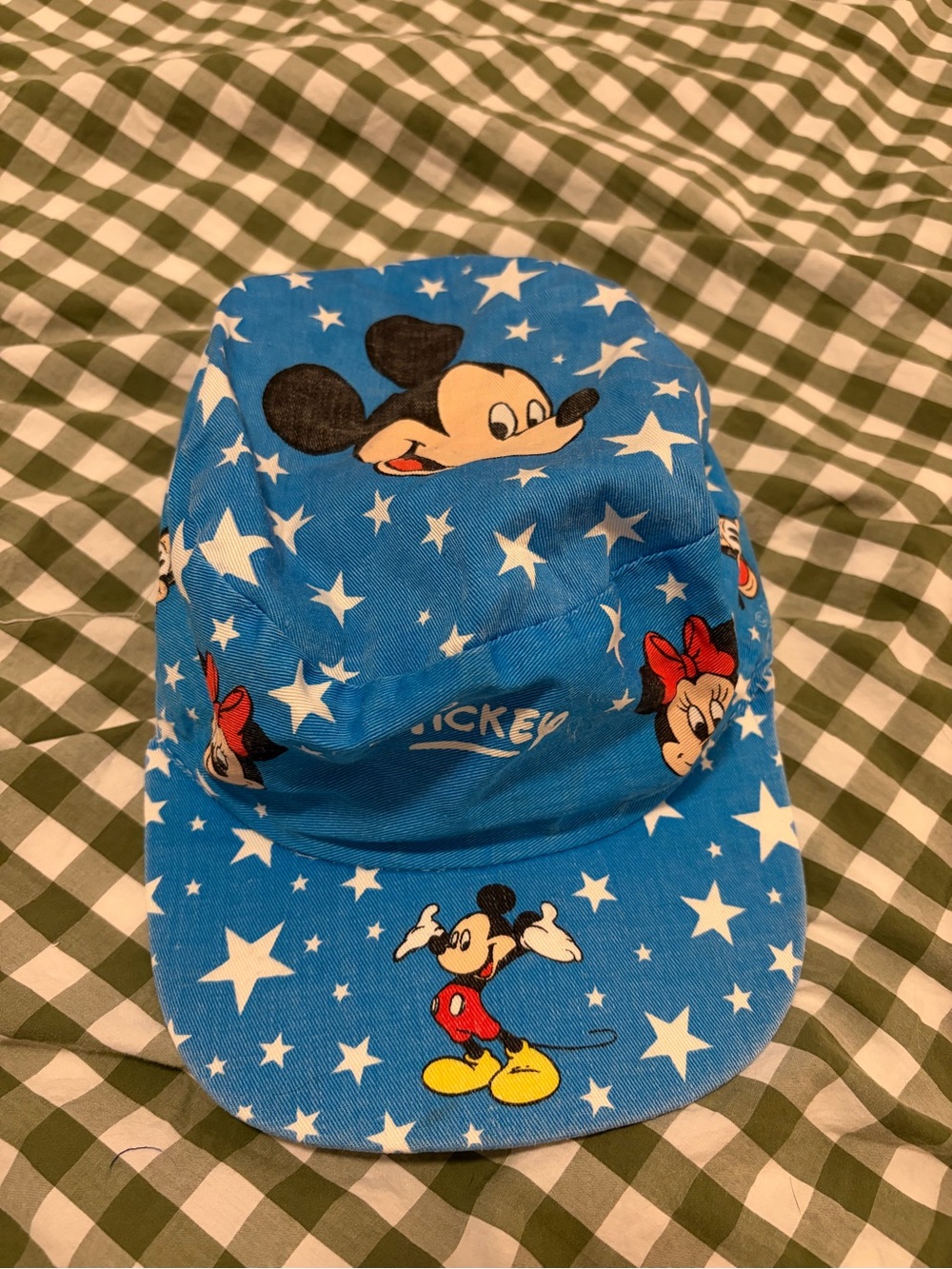 Vintage Disney Blue Mickey Kids Cap with Star Print